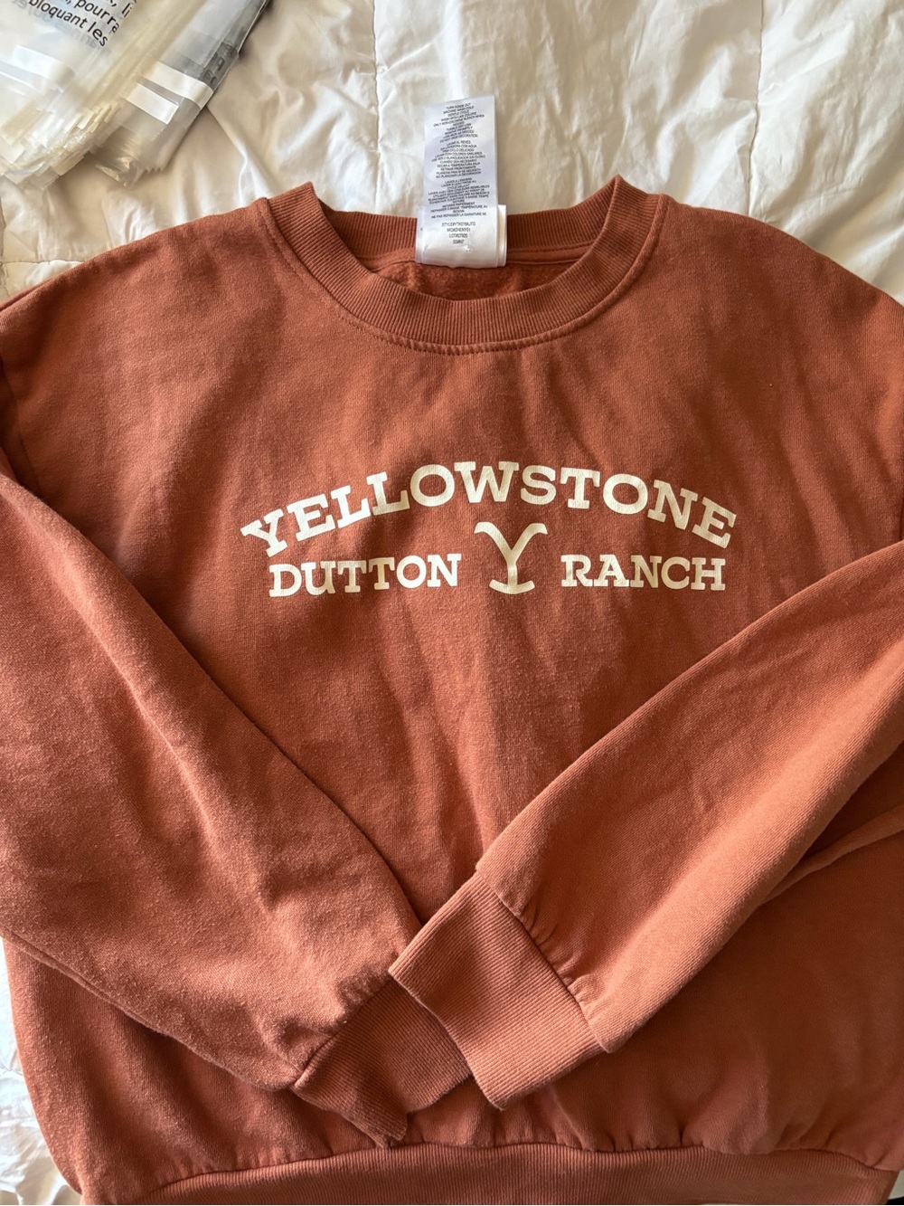 Yellowstone Dutton Ranch Crewneck Sweatshirt - Rust
